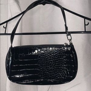 Black baguette bag y2k